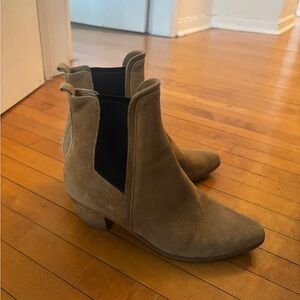 IRO Tan Suede Chelsea Ankle Boots